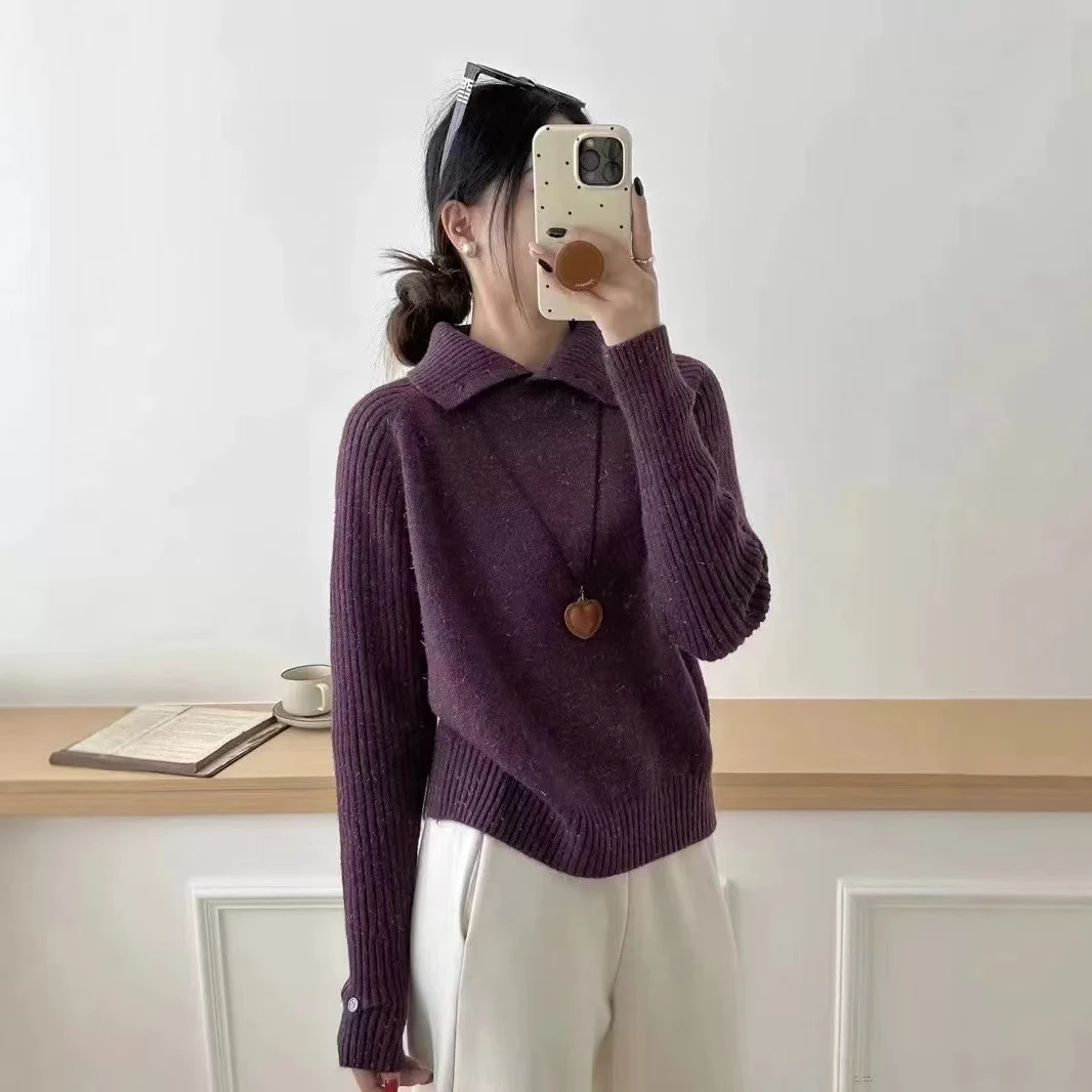 【D100--D900】佳佳冬季温柔系小众设计感百搭气质2024上衣显瘦