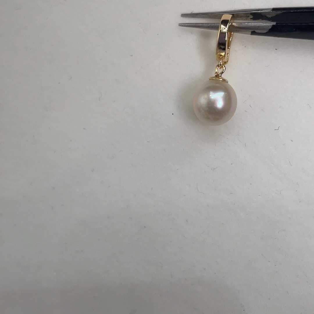 吊坠(不含链)银S925镶嵌海水珍珠