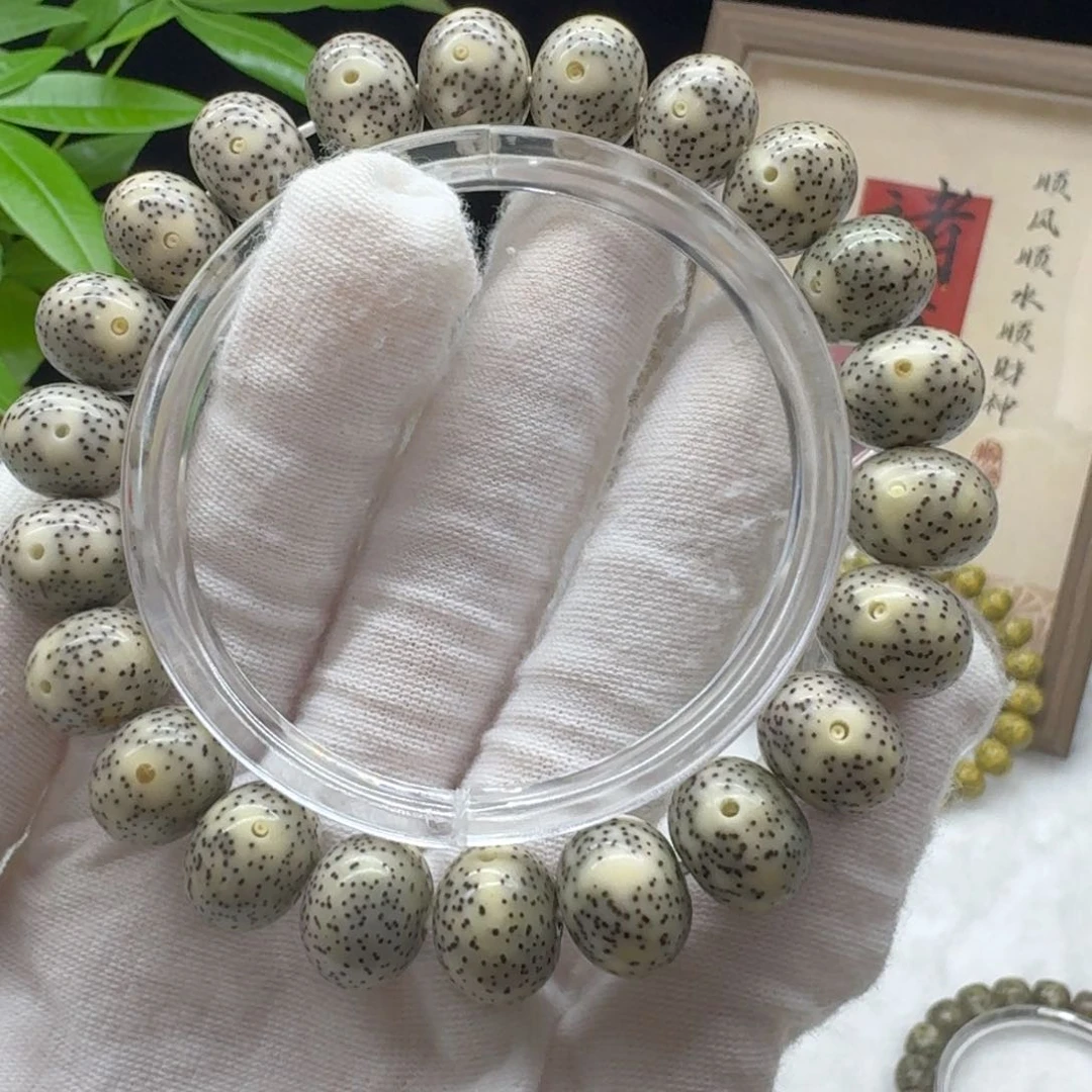 星月菩提手串奶奶灰苹果珠