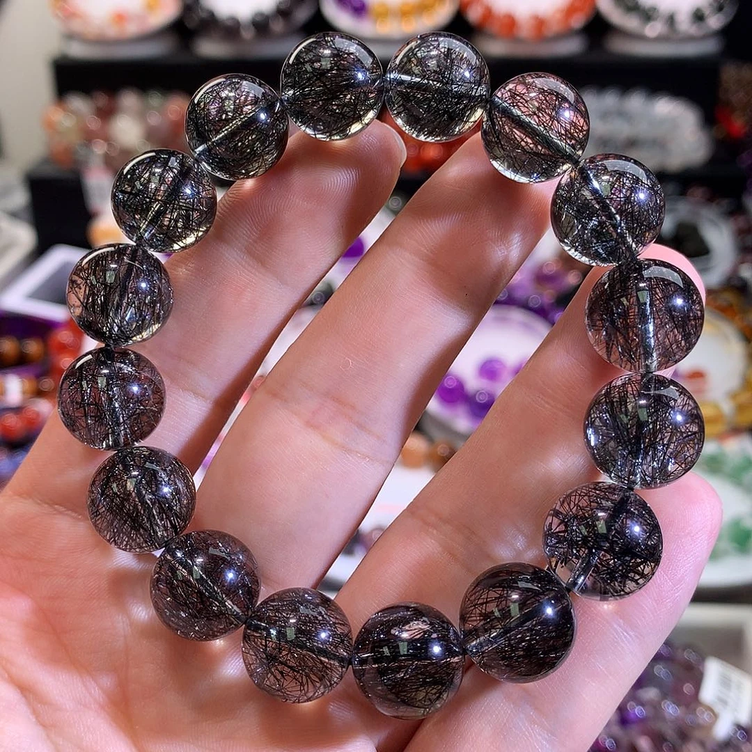 手链水晶未镶嵌蕾丝黑发晶13+