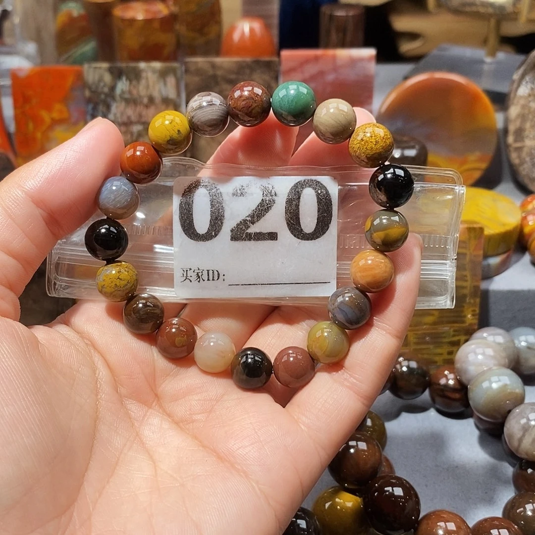 硅化玉天然北票硅化玉手串未镶嵌
