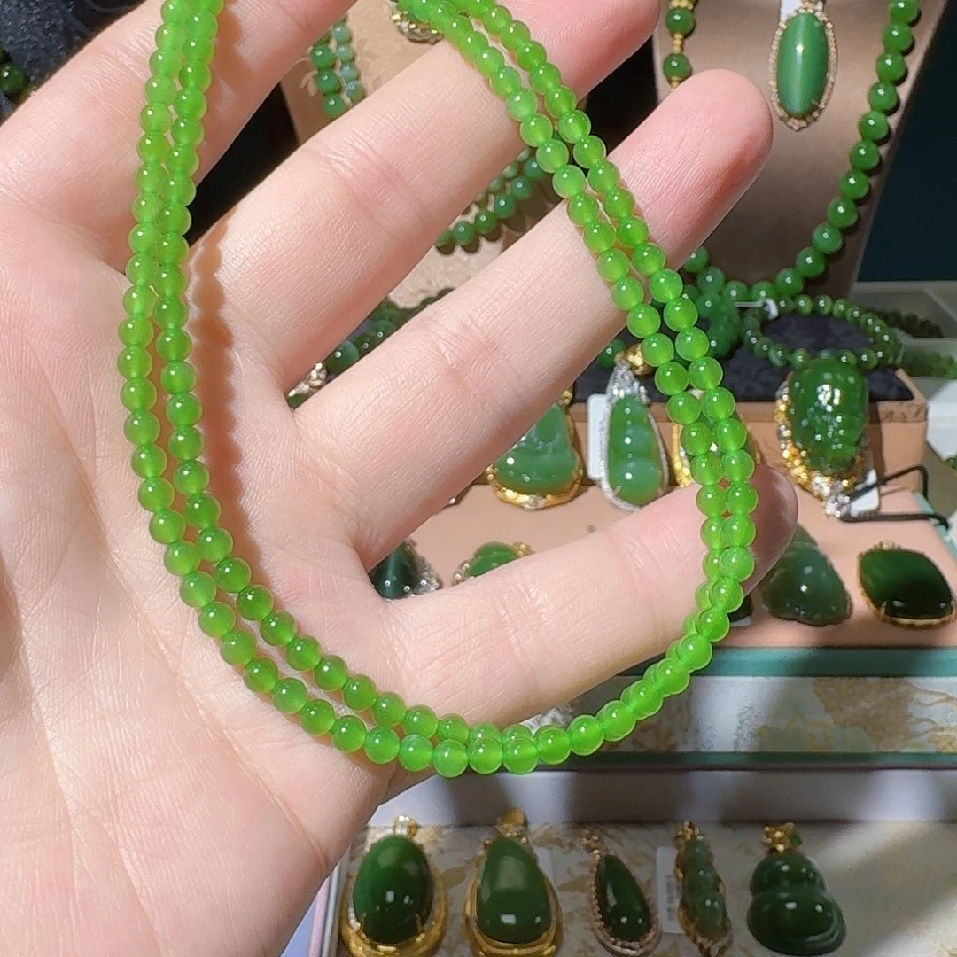 和田玉（碧玉）未镶嵌项链