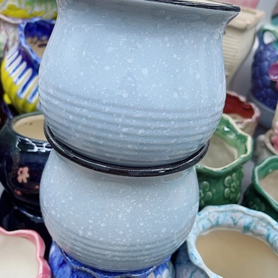 多肉绿植陶瓷花盆9.9包邮，有空