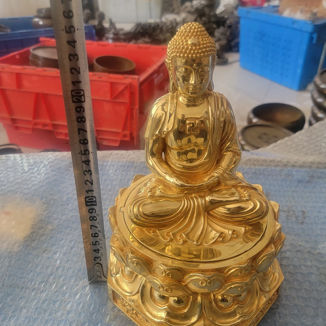 鎏金释迦摩尼佛像25公分