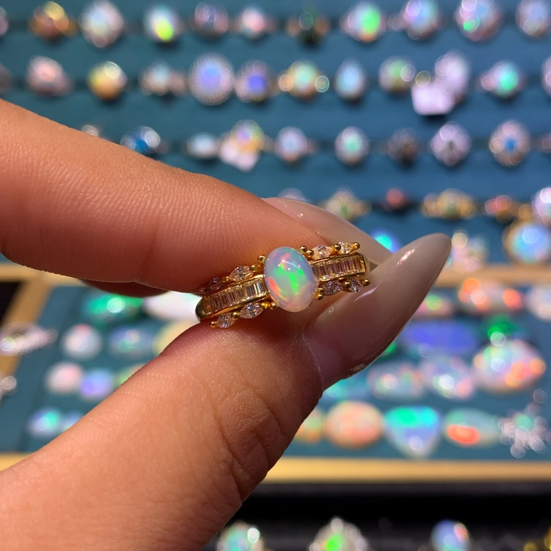 欧泊银S925镶嵌戒指款