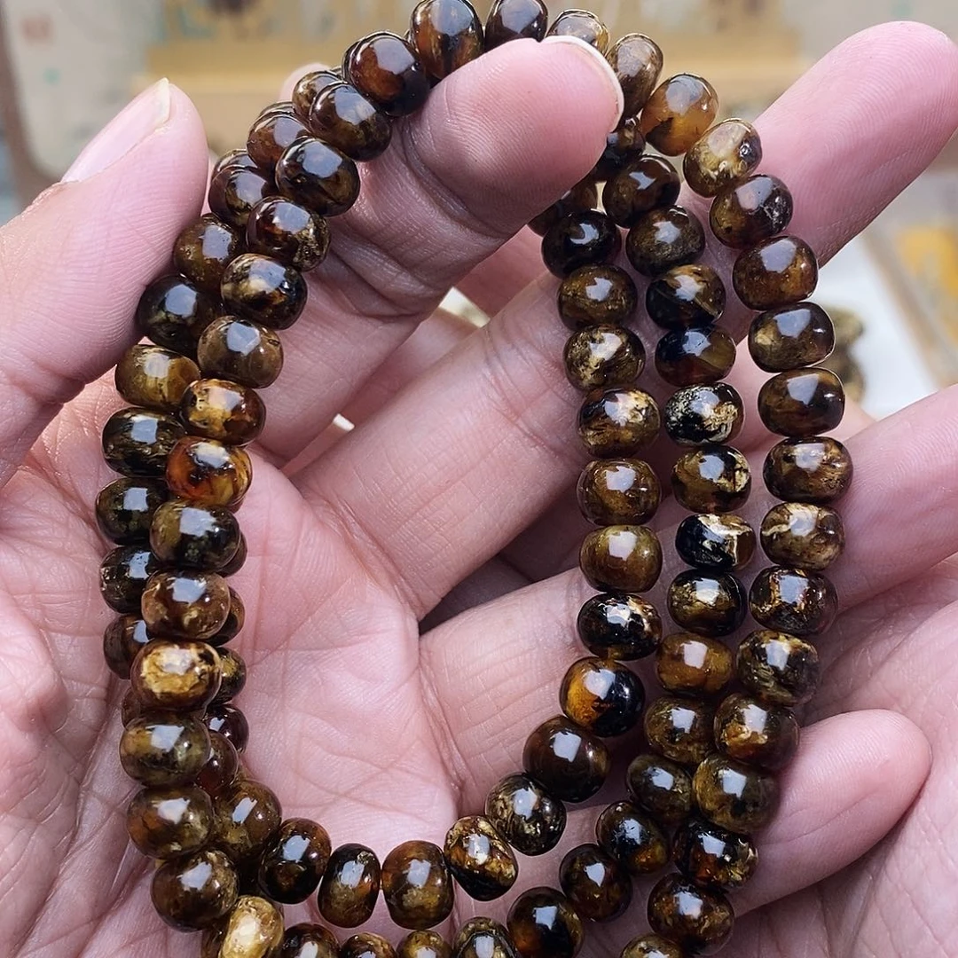 琥珀未镶嵌裸石8花蜜