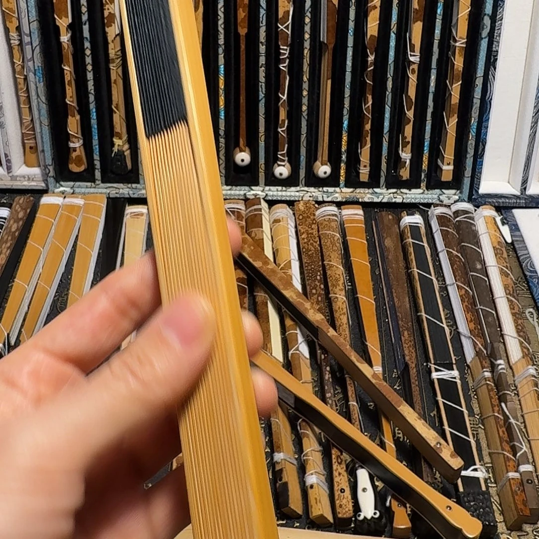 湖***4扇子李乾松玉竹挑灯9.7寸