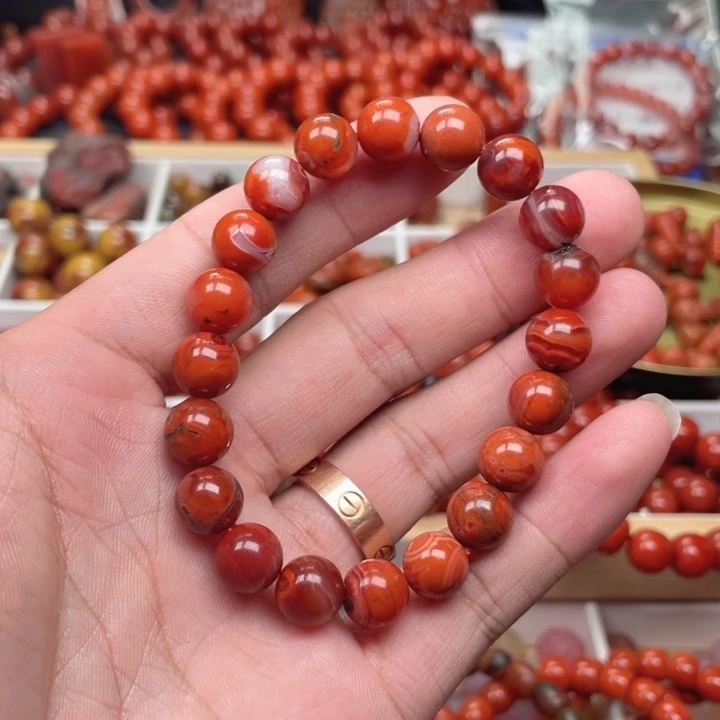 南红玛瑙未镶嵌手链