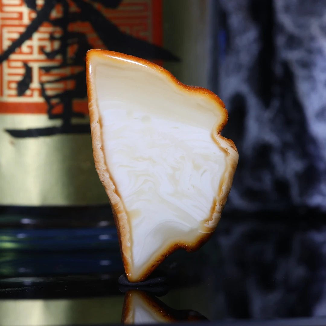 随型吊坠天然原矿一物一图原皮白蜡拉丝千层挂件蜜蜡配饰-A924