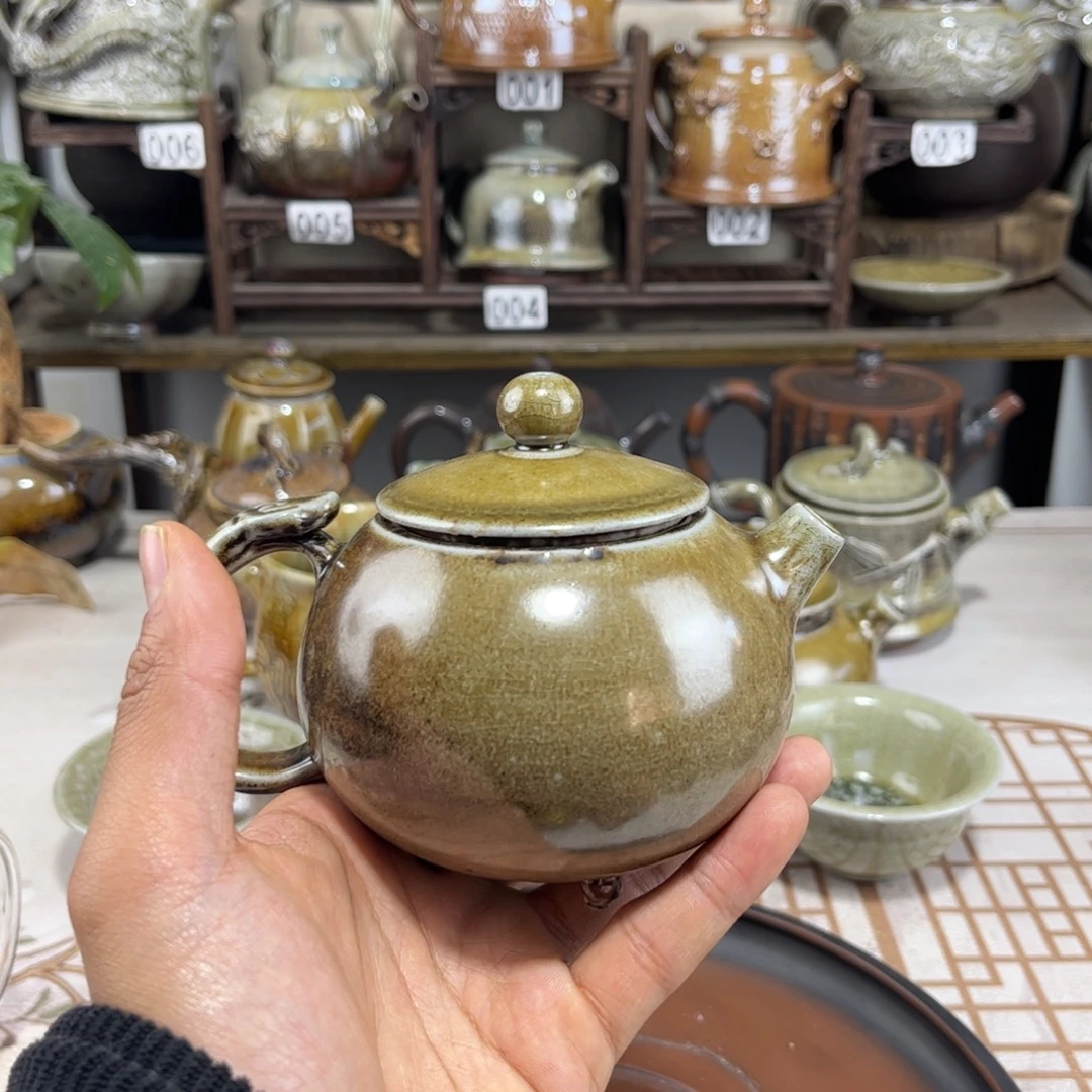 微瑕柴烧放漏福利款西施壶