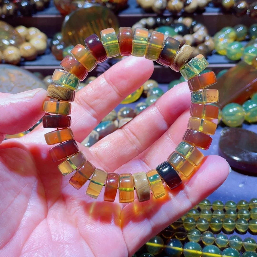 琥珀未镶嵌手链天然