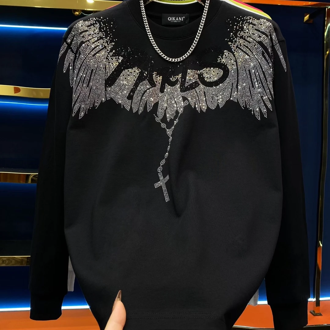 骁洋 99709 满钻星空老虎春夏星空半袖新款满钻星空轻奢潮牌欧货