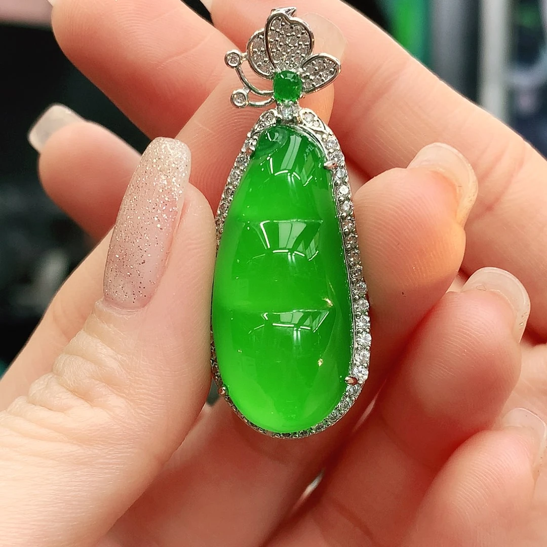 银S925镶嵌吊坠玛瑙/玉髓