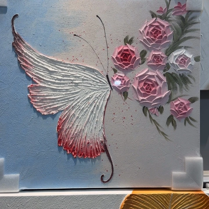 铝合金双层款福利款纯手绘蝴蝶