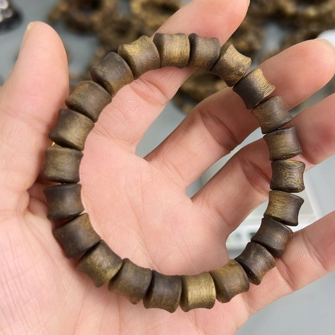 沉香沉香香囊沉香海南白棋1.0竹珠单圈虫漏，多样性发一