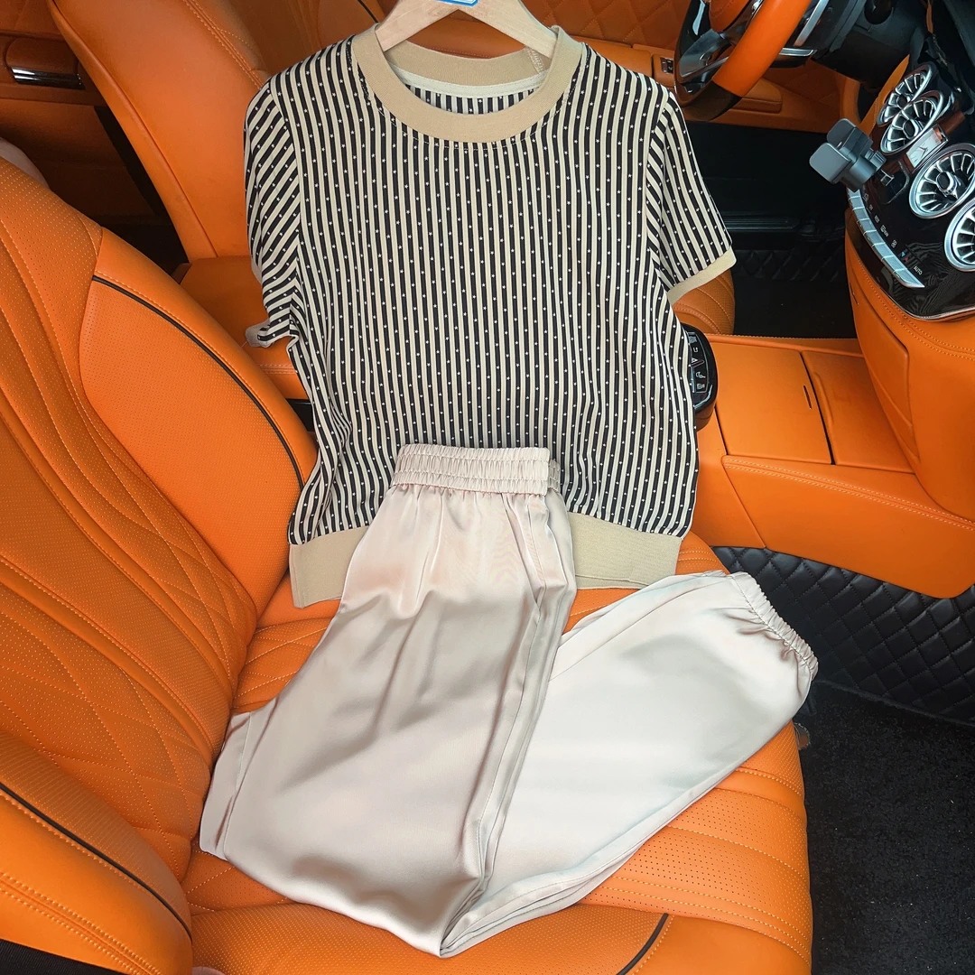 737#深圳南油原创洋气时尚休闲百搭夏季气质宽松女士套装