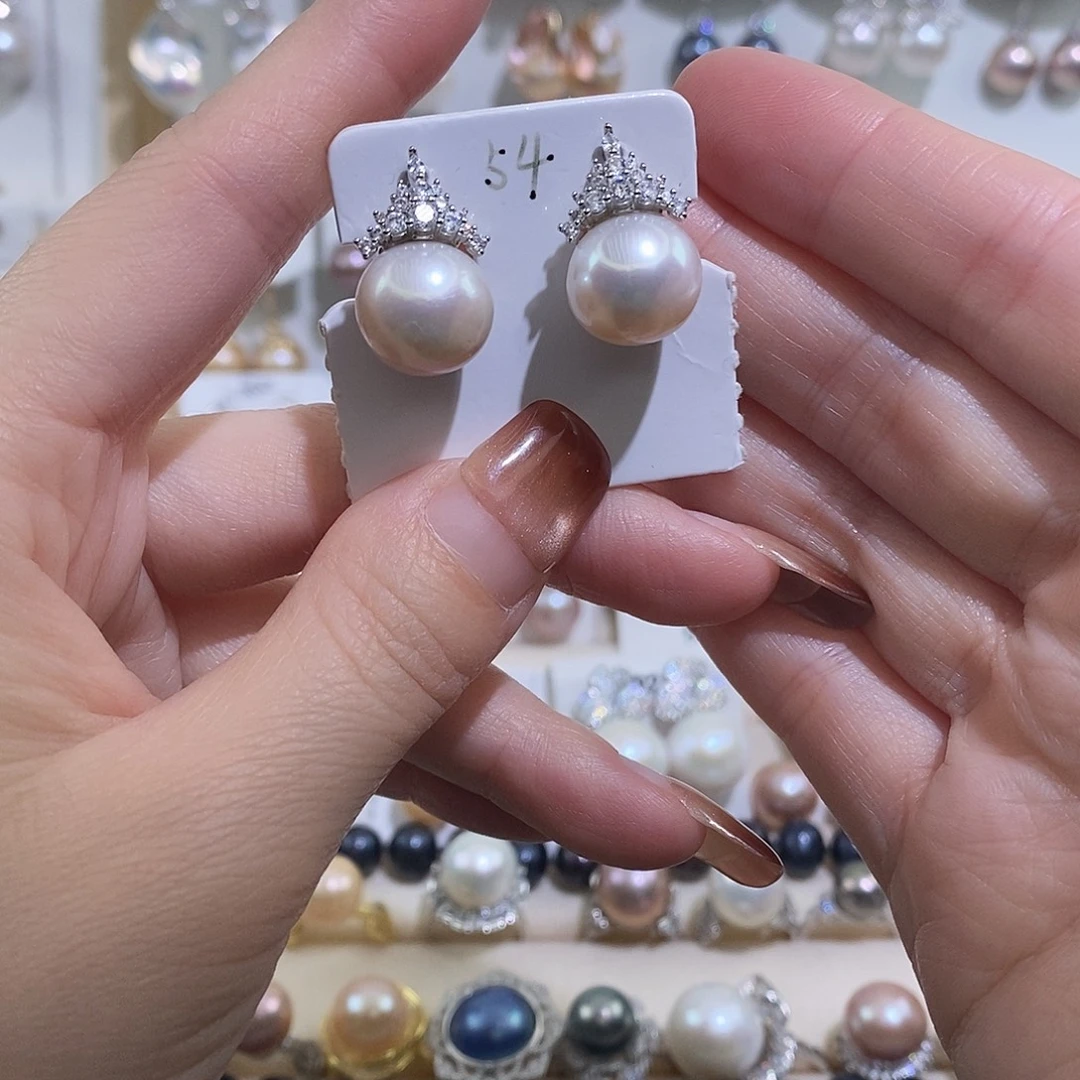 未镶嵌耳饰淡水珍珠w12.5