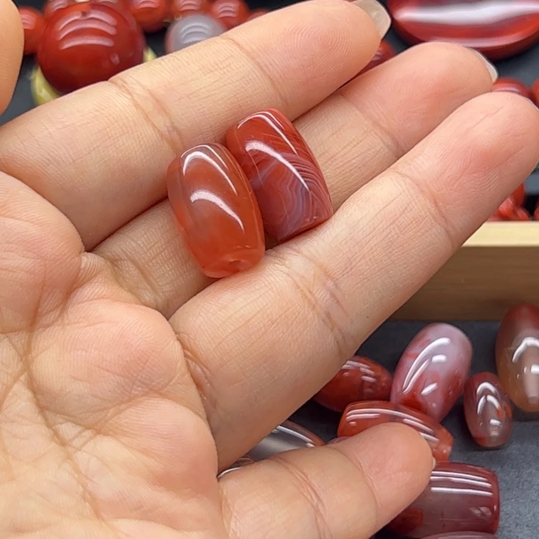 立***银南红玛瑙未镶嵌配饰