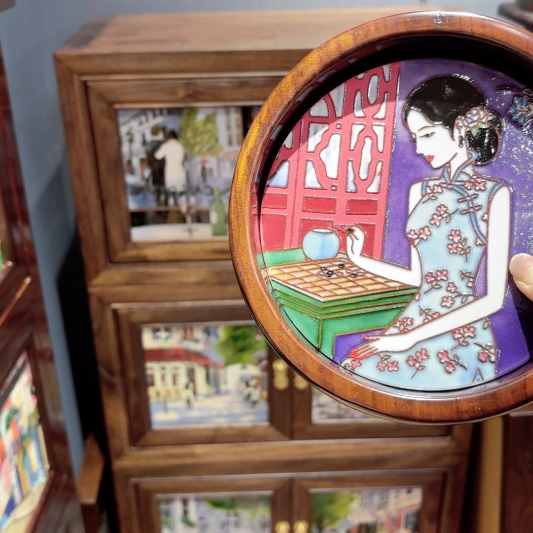 瓷片w18.18老榆木圆盘微瑕福利