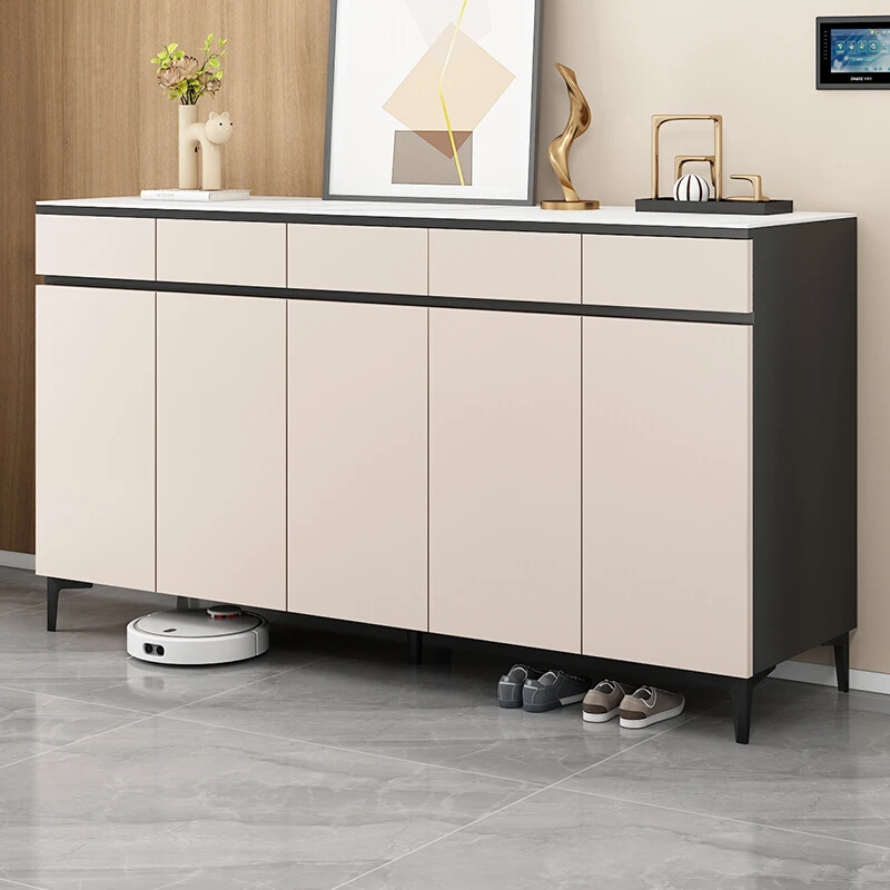 实木岩板鞋柜家用门口现代简约入户收纳储物柜客厅靠墙入门玄关柜