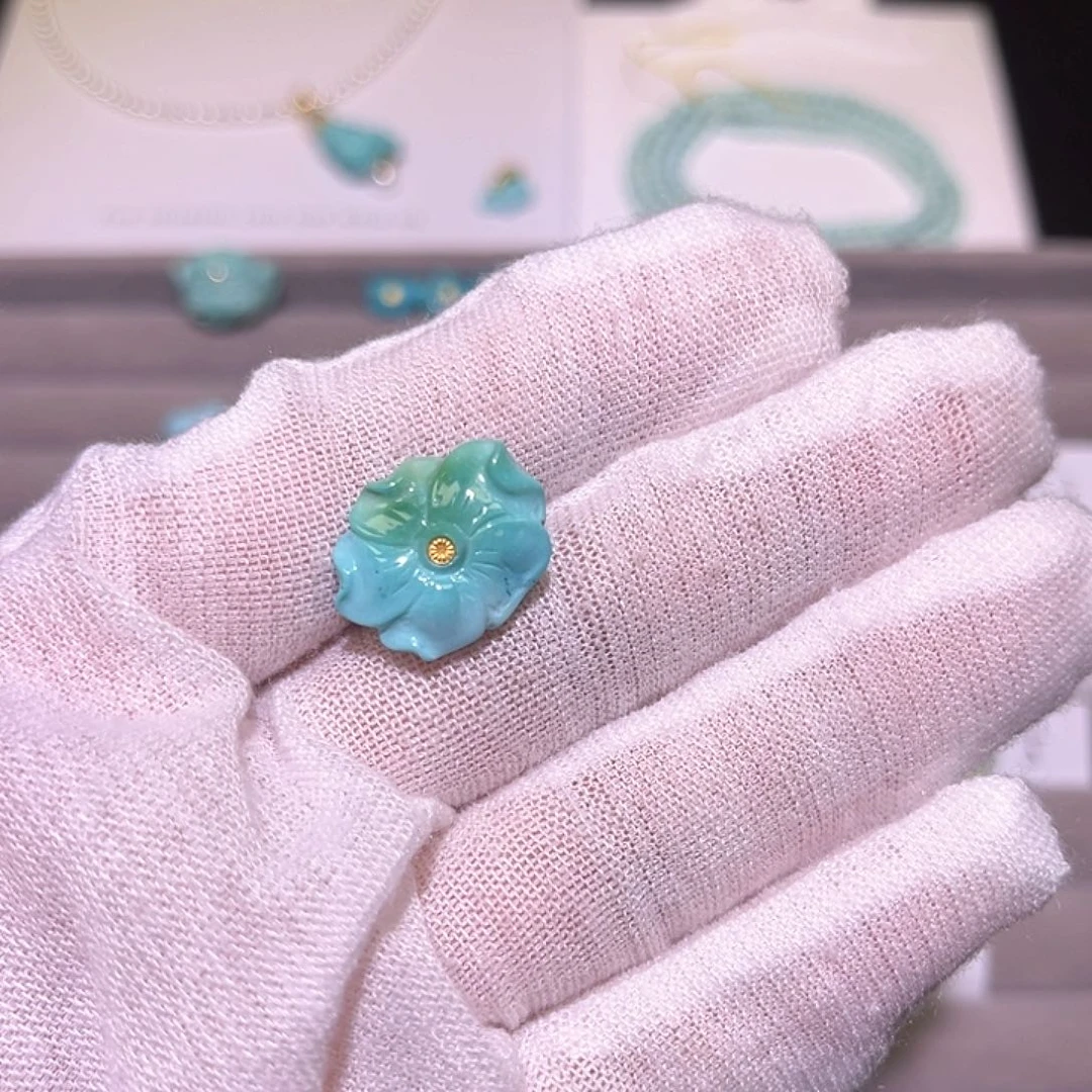 璇***绿松石未镶嵌珠宝半成品