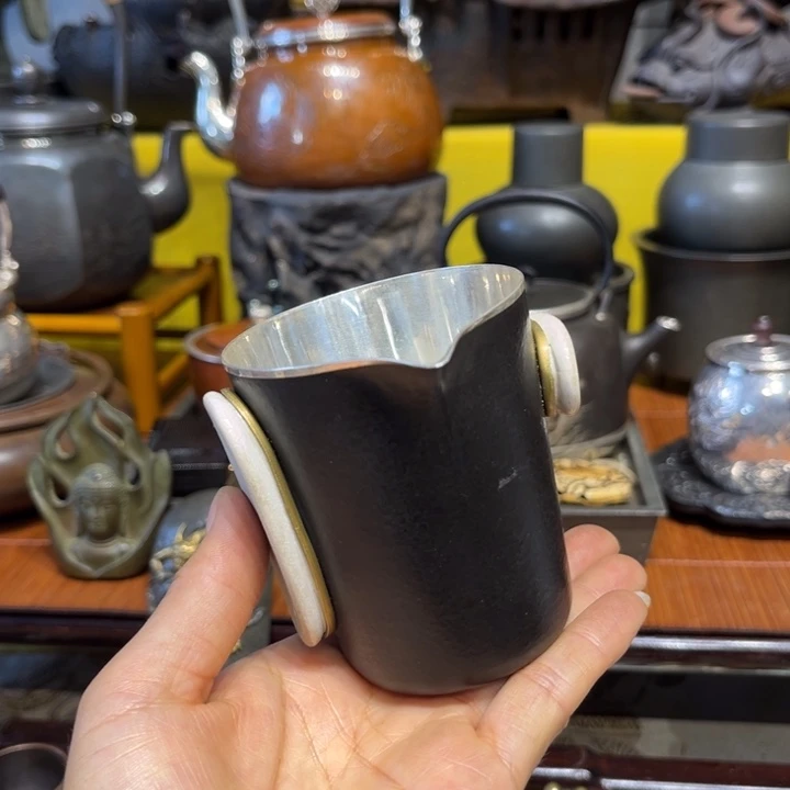 蜜安罐瓷香炉锡茶则