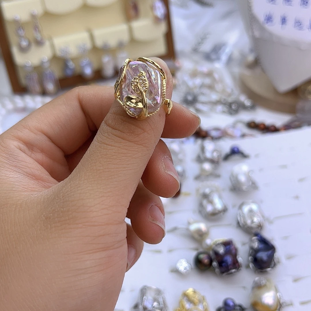 银S925镶嵌淡水珍珠项链定制9