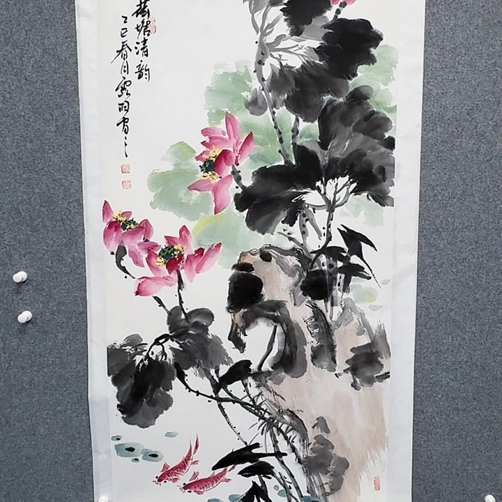 国画闫露羽荷塘清韵8平尺