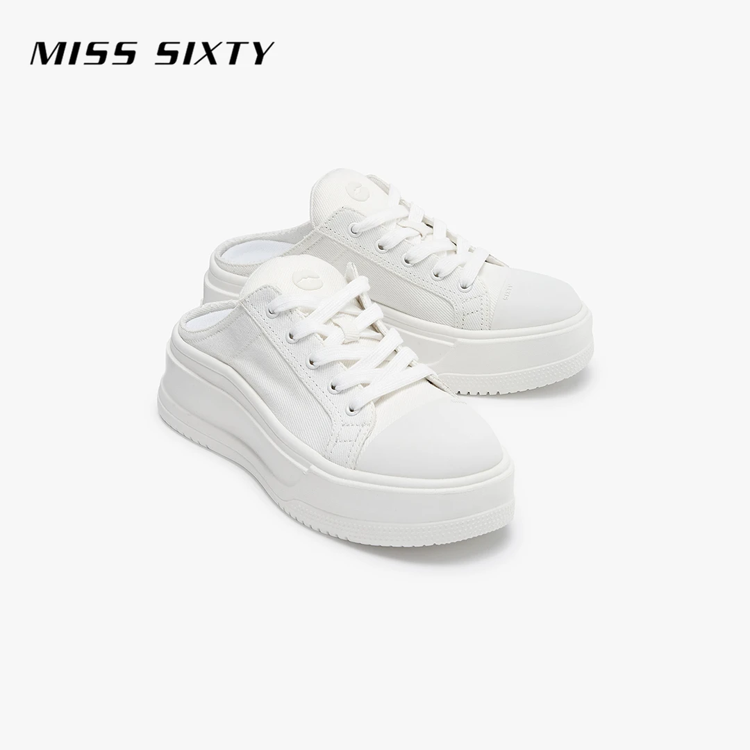 Miss Sixty2025秋季新款运动鞋女半拖休闲鞋厚底懒人鞋绑带百搭
