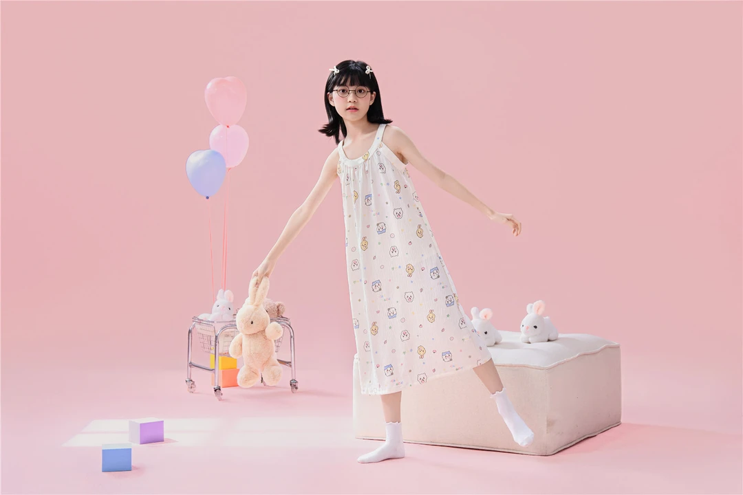 Q82 蜜柚酱2025年款夏天套装儿童睡衣中大女童夏季薄款家居服
