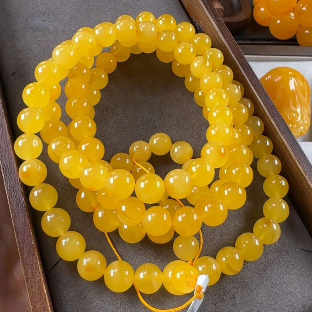 蜜蜡未镶嵌毛衣链