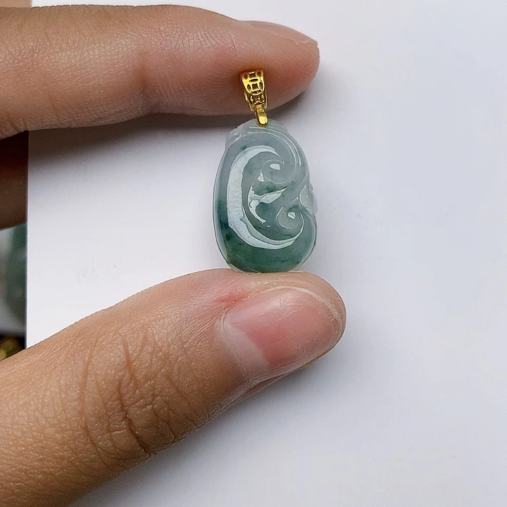 颈饰银S925镶嵌翡翠天然翡翠