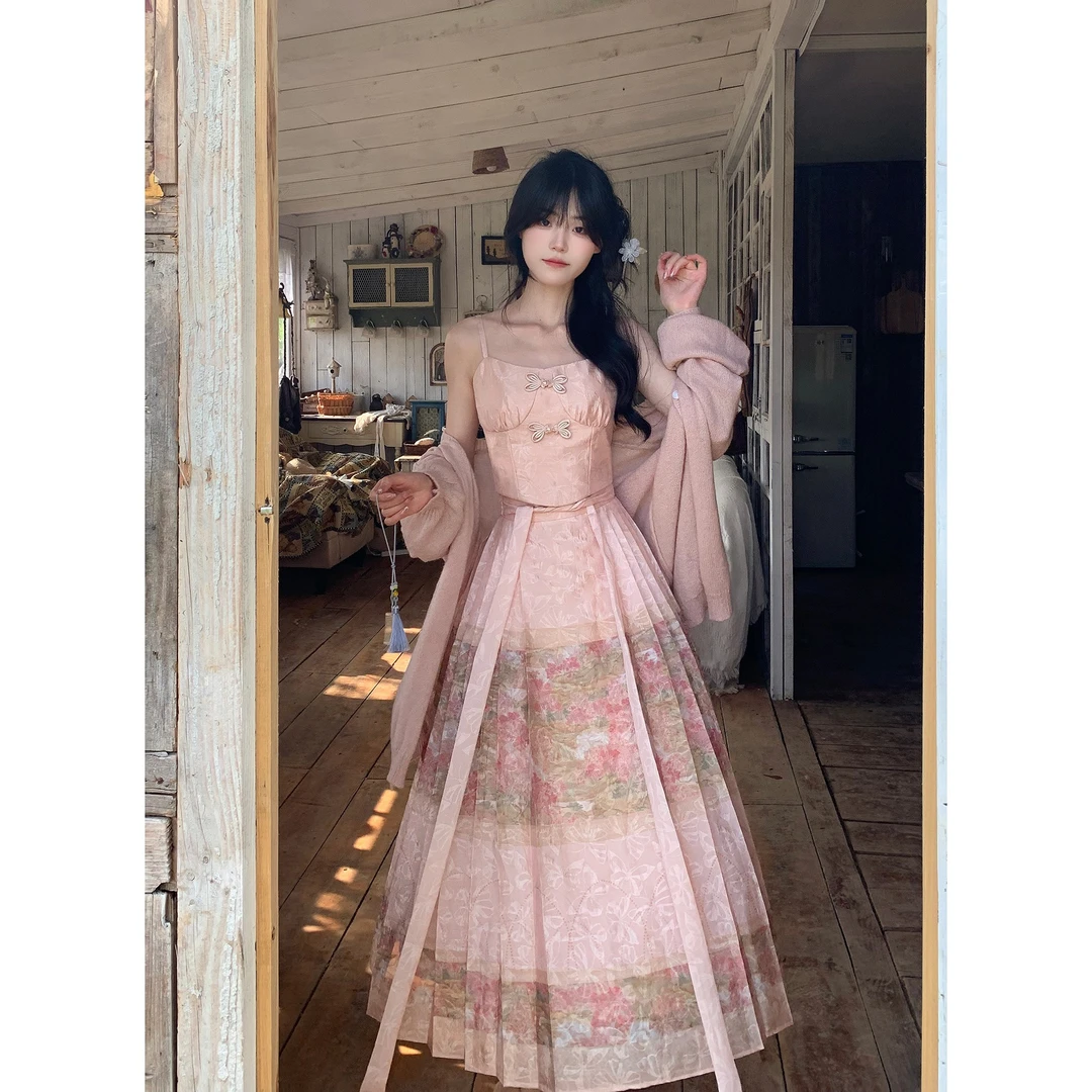 Blovelan故月栖花 甜美简约V领宽松毛衣外套百搭针织毛开衫女春季