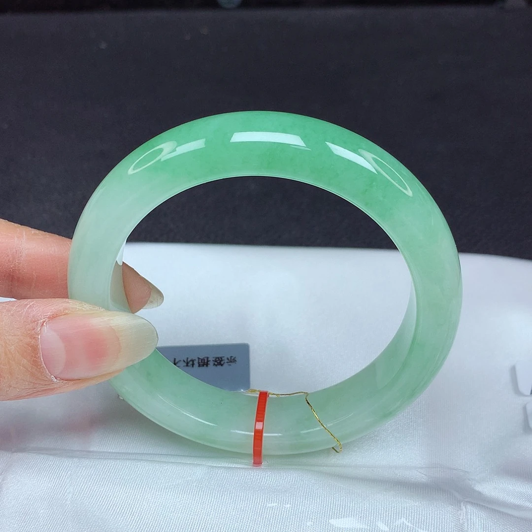 翡翠未镶嵌手镯57圈752