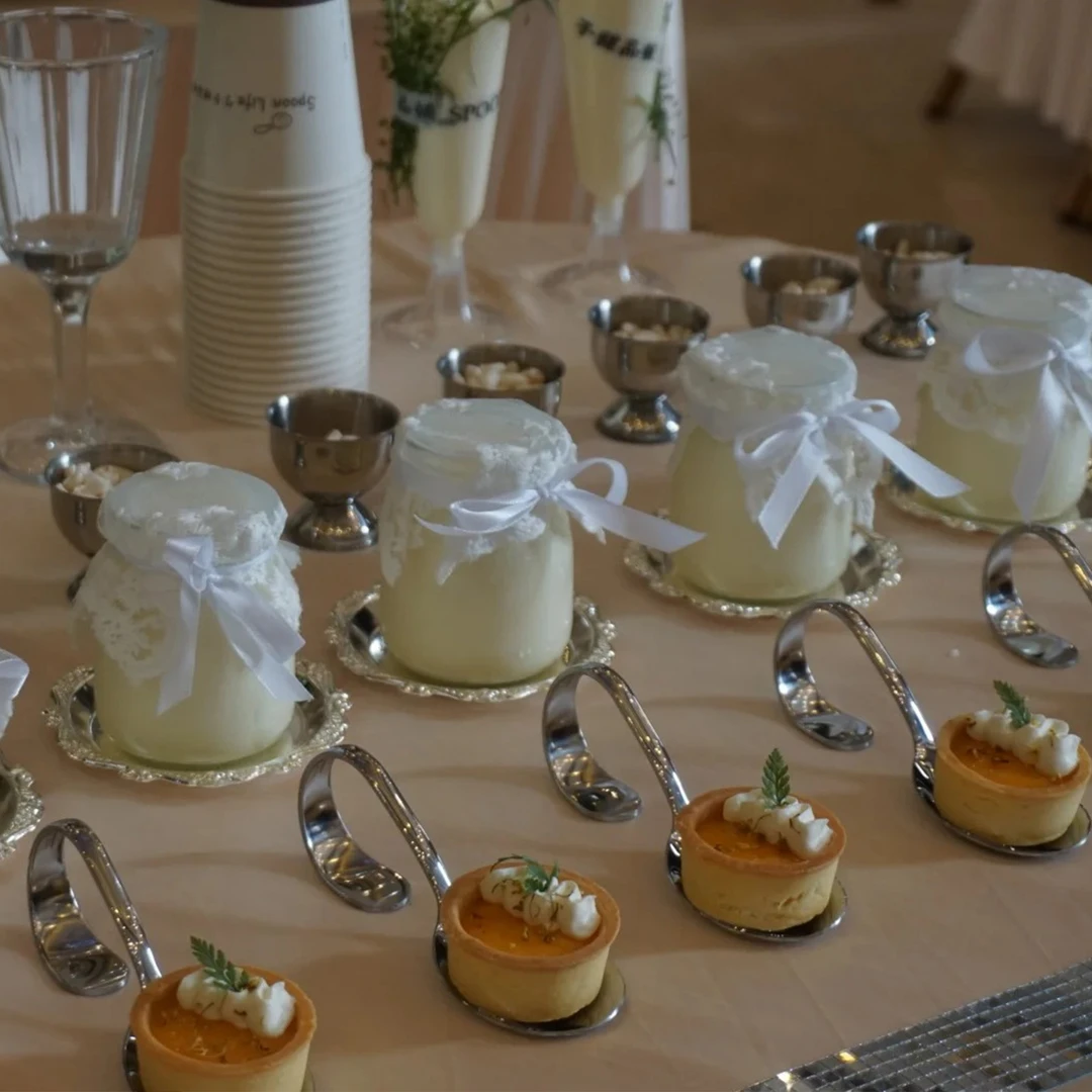 老钱风甜品台桌面布置道具银色餐具摆台烘焙拍照神器不锈钢甜品勺