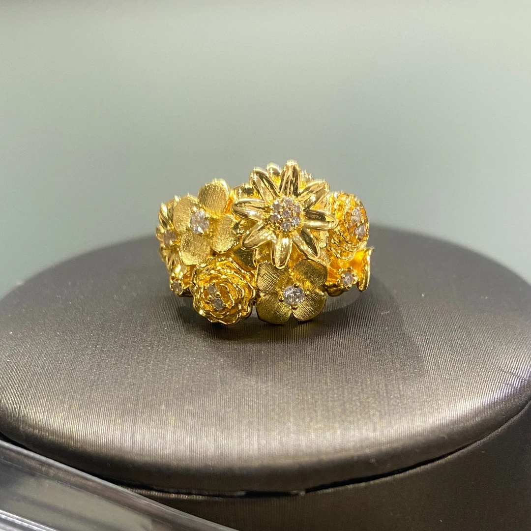 足银戒指 繁花戒指