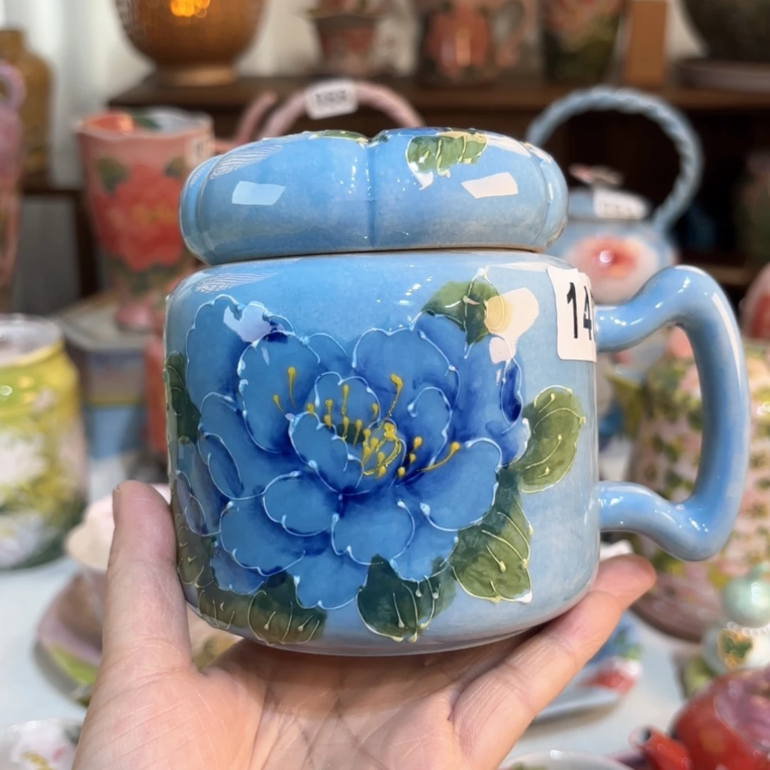 景德镇手绘高温釉下彩陶瓷茶具