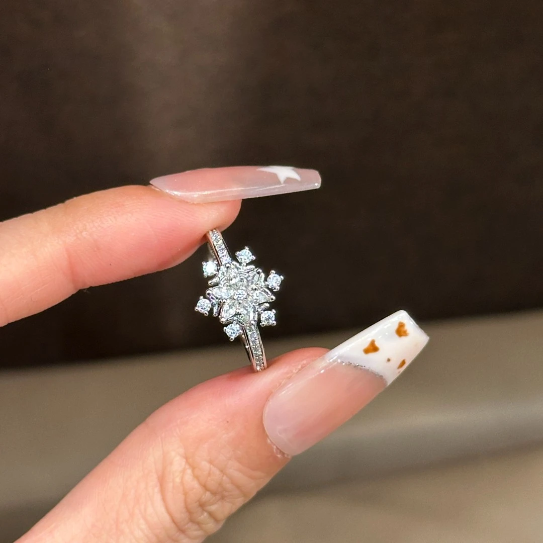 铜合金合成锆石戒指 CC11508  高定系列  开口戒指