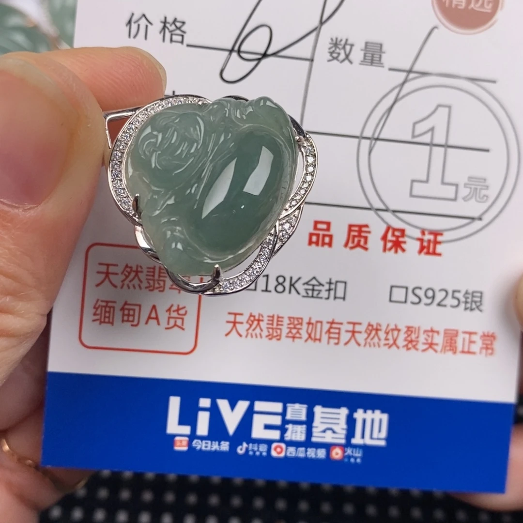 翡翠银S925镶嵌颈饰