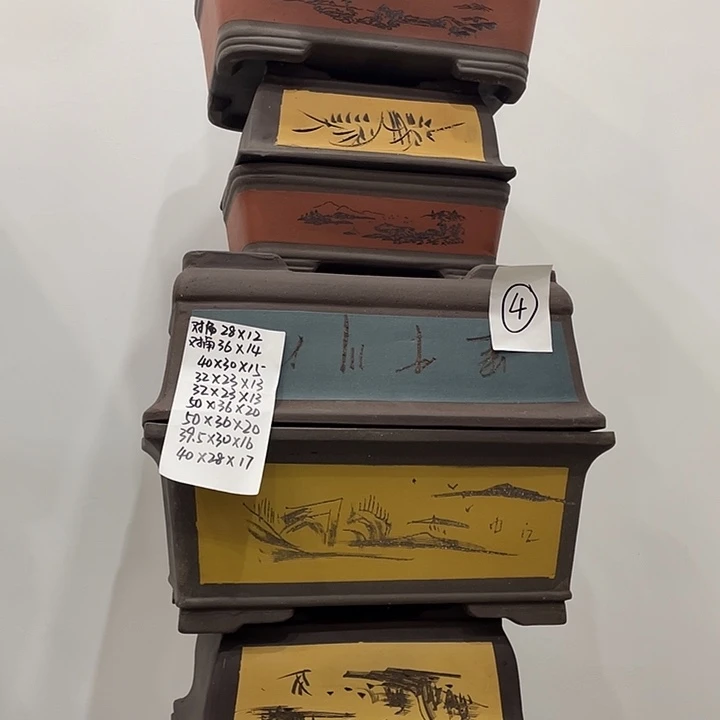 04紫砂花盆到手9只