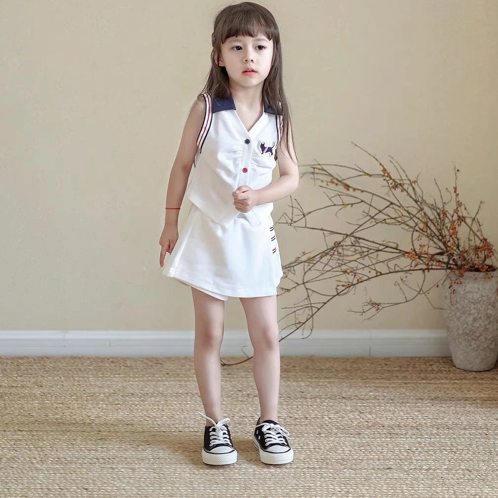 裙子薄款连衣裙韩版洋气套头套装女夏季时尚卡通动漫学生公主