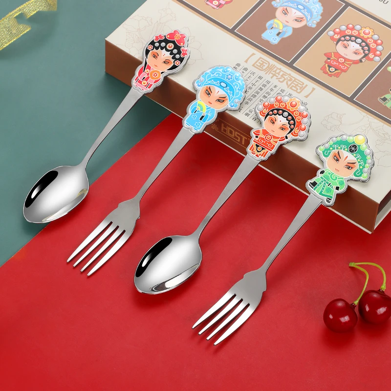 唐赋 中国特色礼品京剧脸谱餐具套装 北京特色小礼物商务礼品送