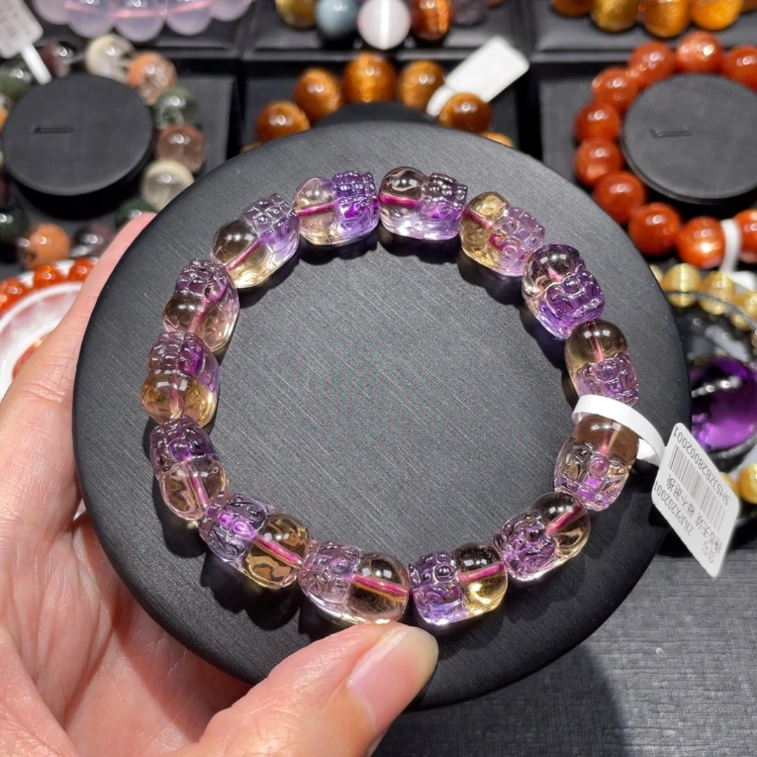 水晶手链未镶嵌紫黄晶貔貅