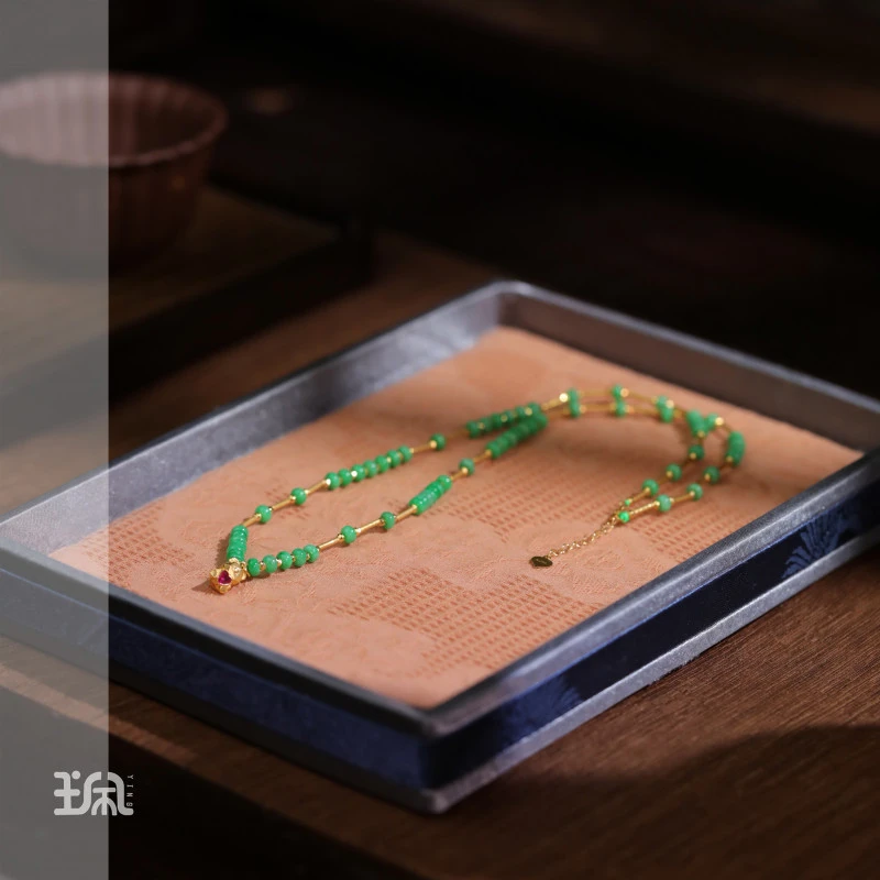 萝舒|翡翠*项链*18K金镶嵌LYB24120601多样性发其一（P）