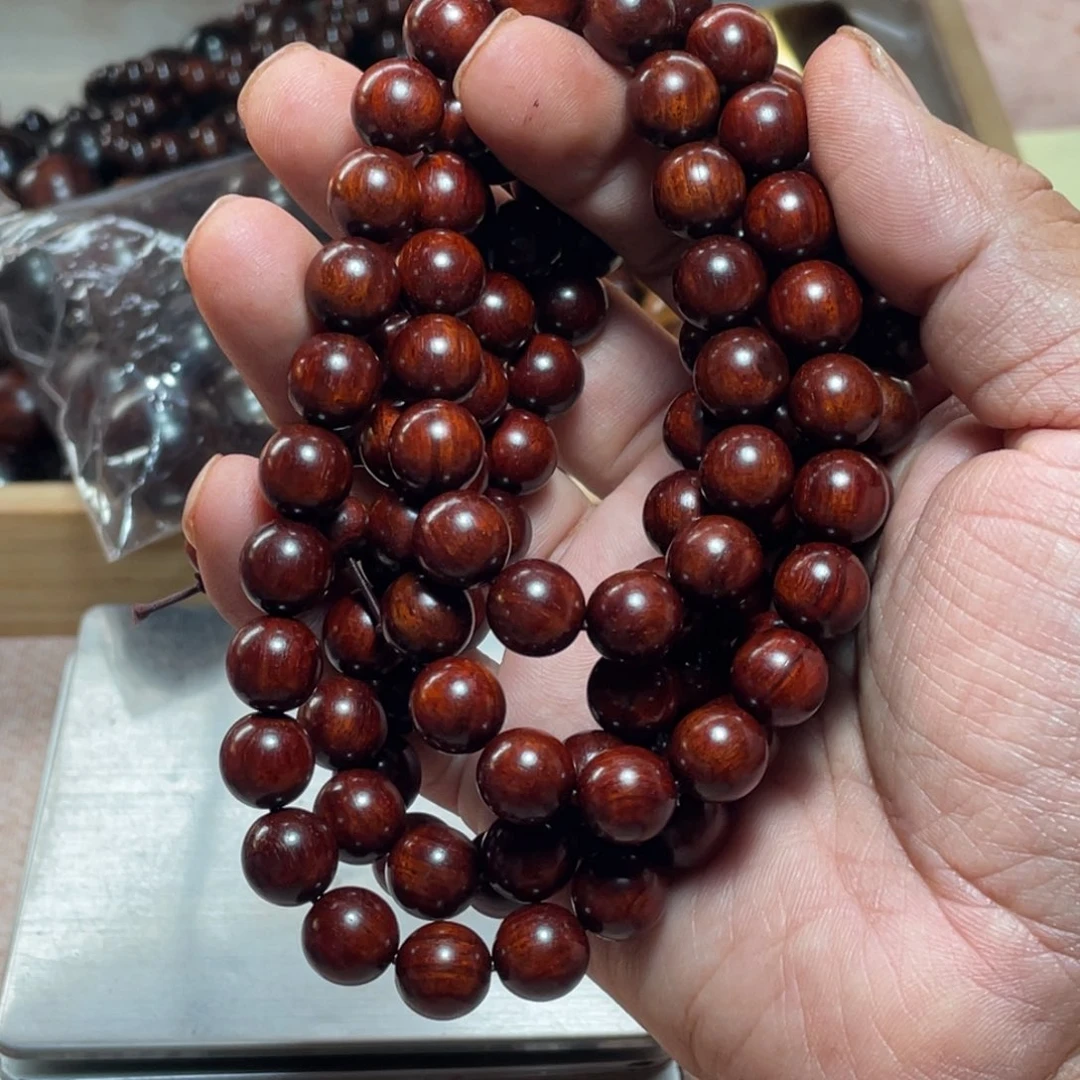 檀香紫檀（小叶紫檀）1.0的108颗泥料924号