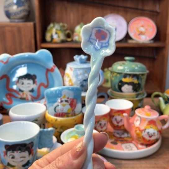 瓦当景德镇釉下手绘陶瓷