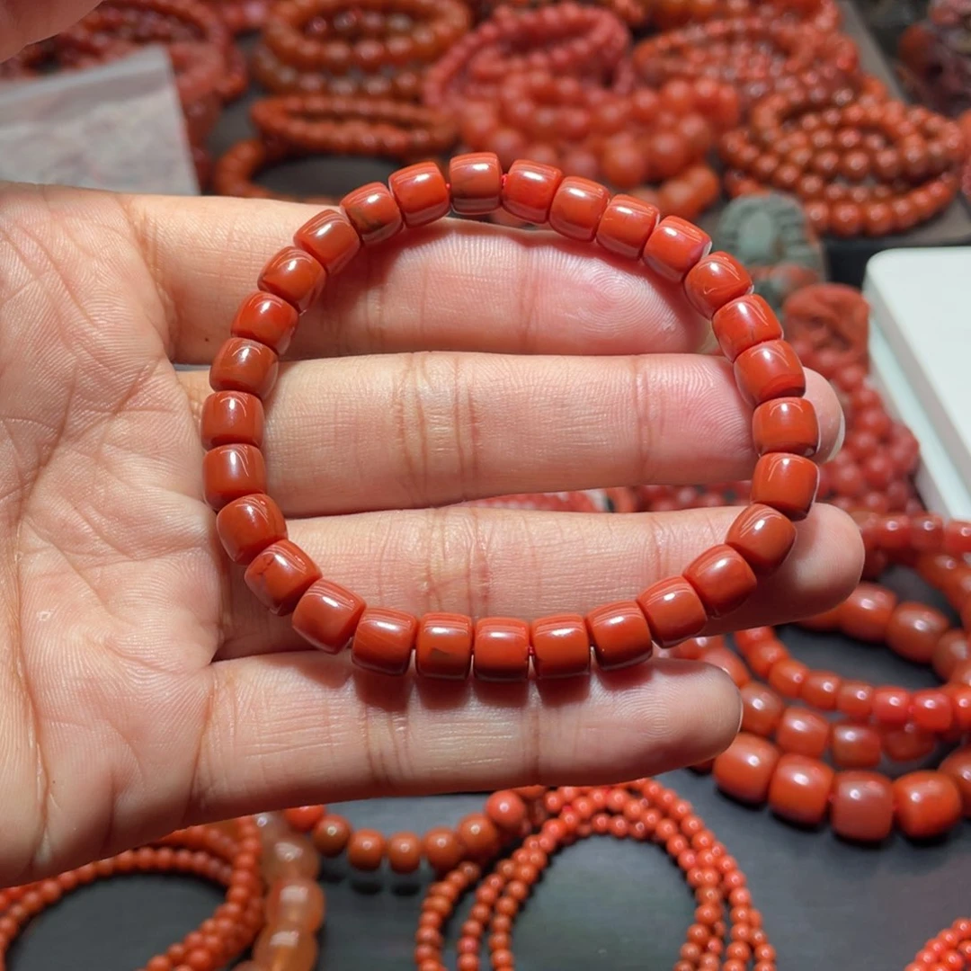 南红玛瑙手链未镶嵌