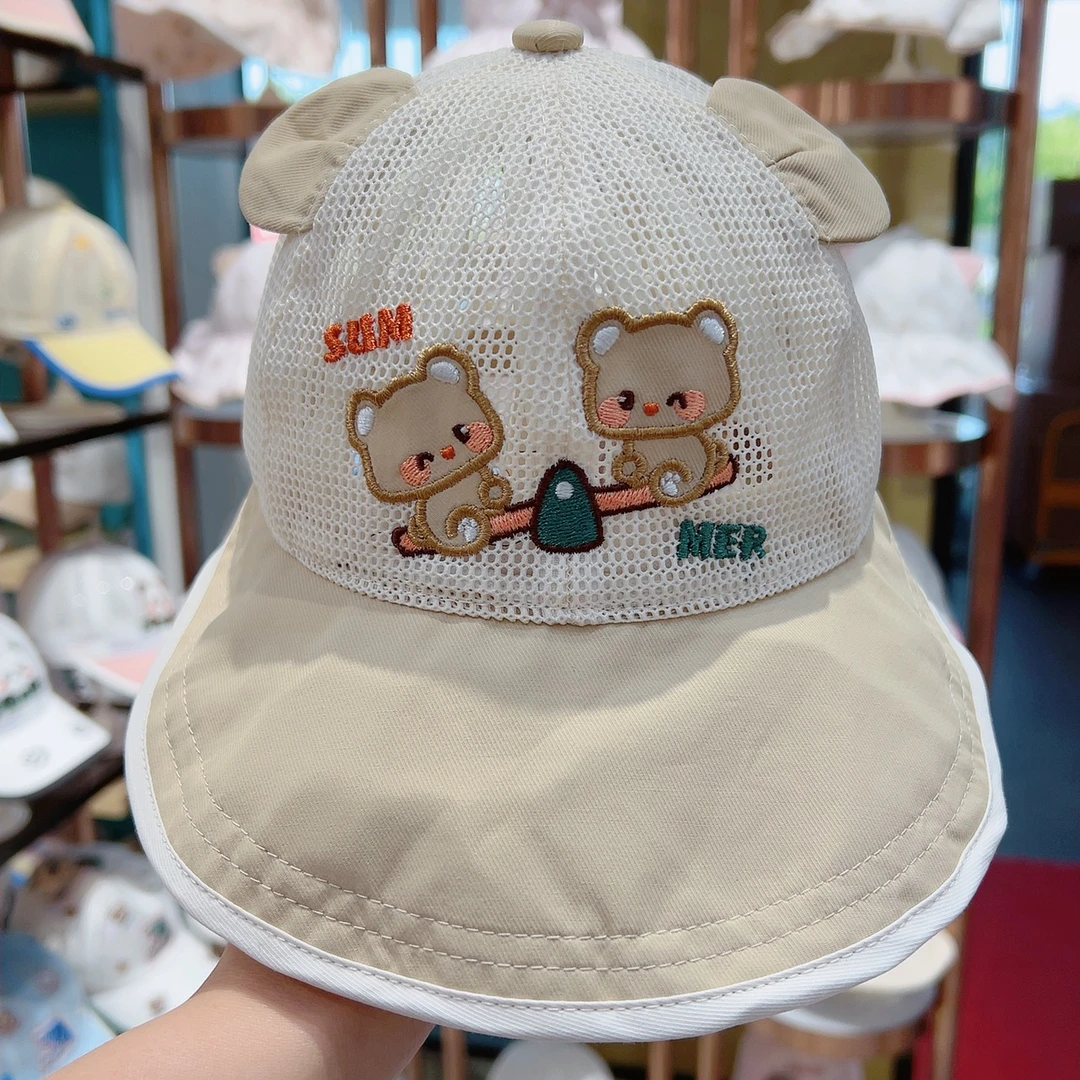 哆啦布丁大檐男圆顶夏季网眼渔夫帽子女宝盆帽遮阳帽防晒帽62710