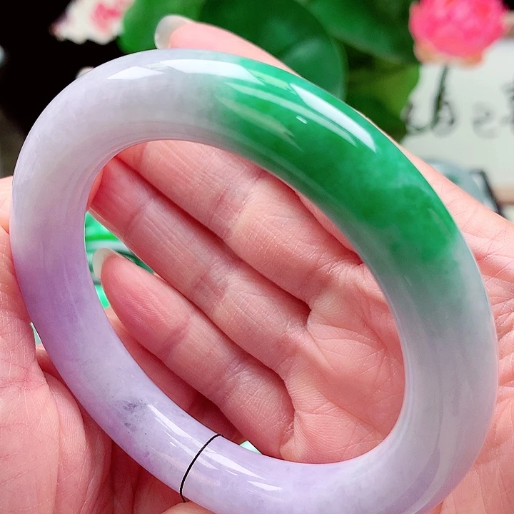 水***5翡翠未镶嵌手镯天然翡翠手镯