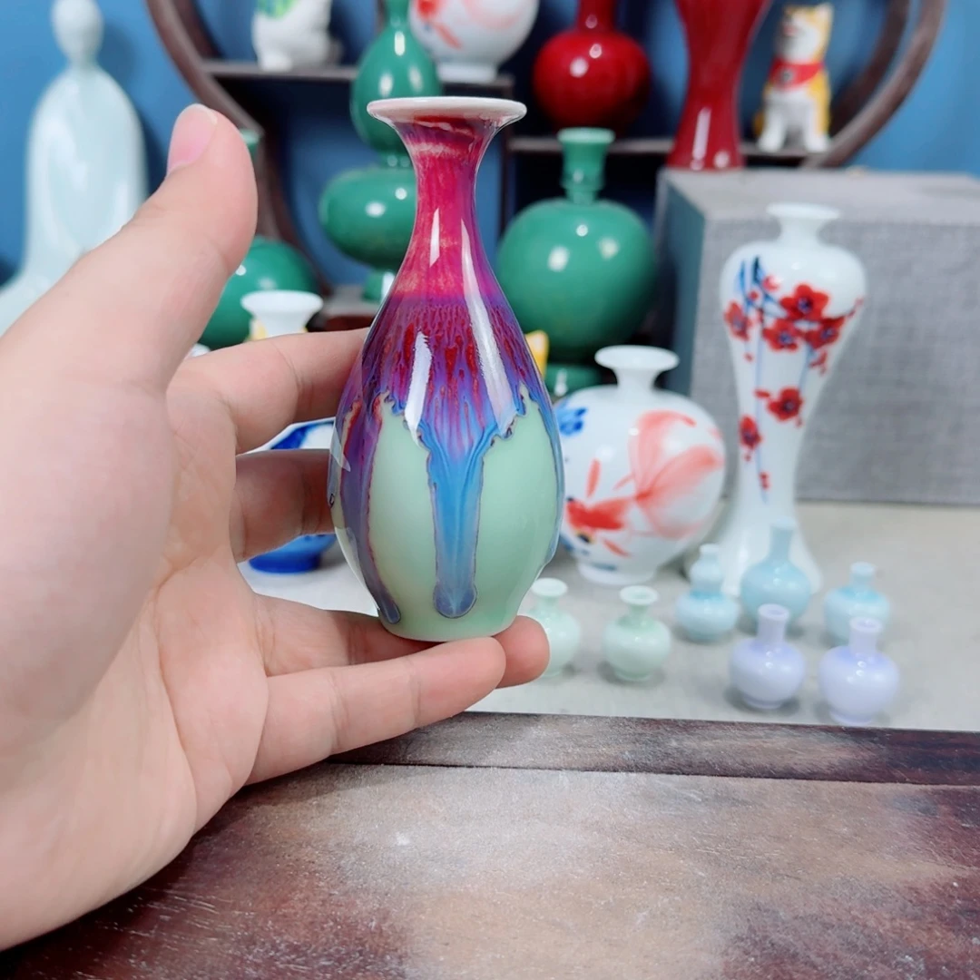 陶瓷手工小花器摆件
